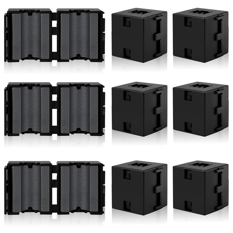 Windspeed 6Pcs Ferrite Chokes 13MM/0.5 in Ferrite Beads Snap on RFI EMI Noise Suppressor Cable Clip for Thick Video Cable Power Cord/USB/Audio Cable Noise Reduction(Inner Diameter 0.5 in) - Image 1